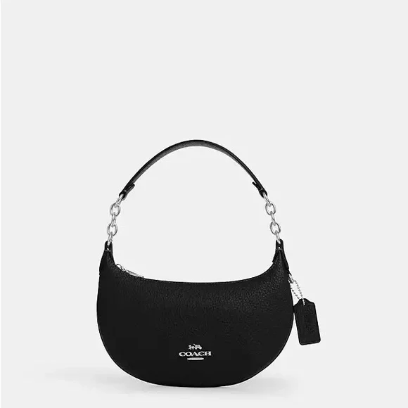 Coach Black Layton Pebbled Leather Hobo Bag - Picture 4 of 4